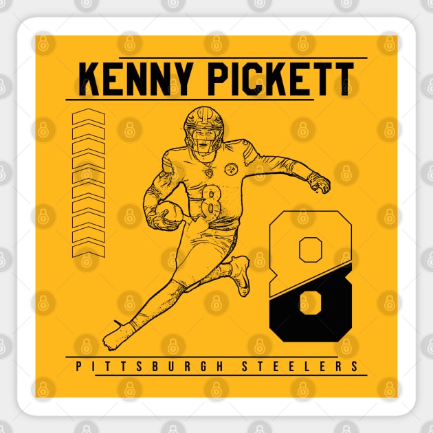 Kenny Pickett || Black retro | Football Sticker by Aloenalone